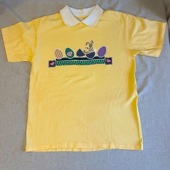 Vintage Easter Bunny Collared T Shirt Granny Core - Picture 1 of 8